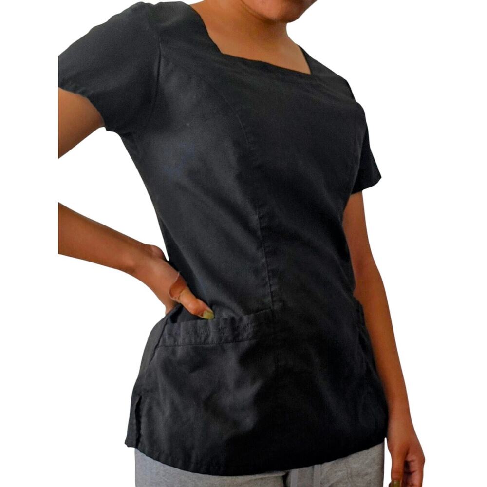 greys anatomy scrub top black size small women
